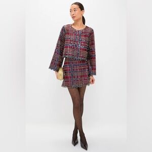Tuckernuck Sequin Plaid Meg Skirt & Maxine Top